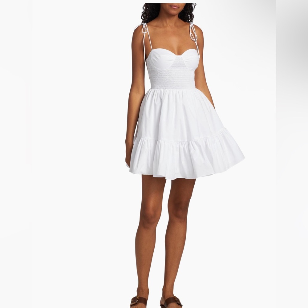 NWT Staud Landry White Mini Dress - Size XL